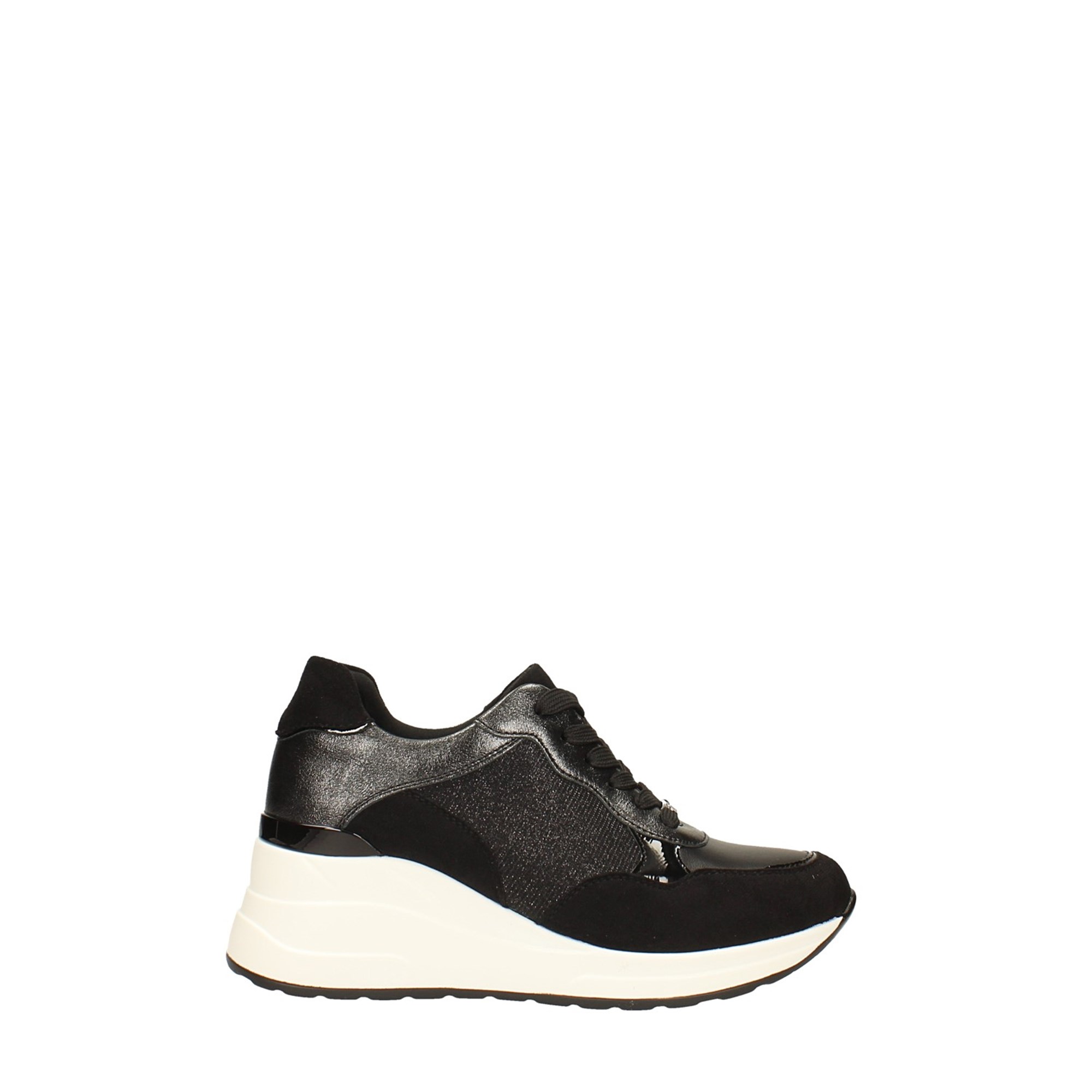 (image for) Acquista Sneakers nere in microfibra con tacco alto 6cm