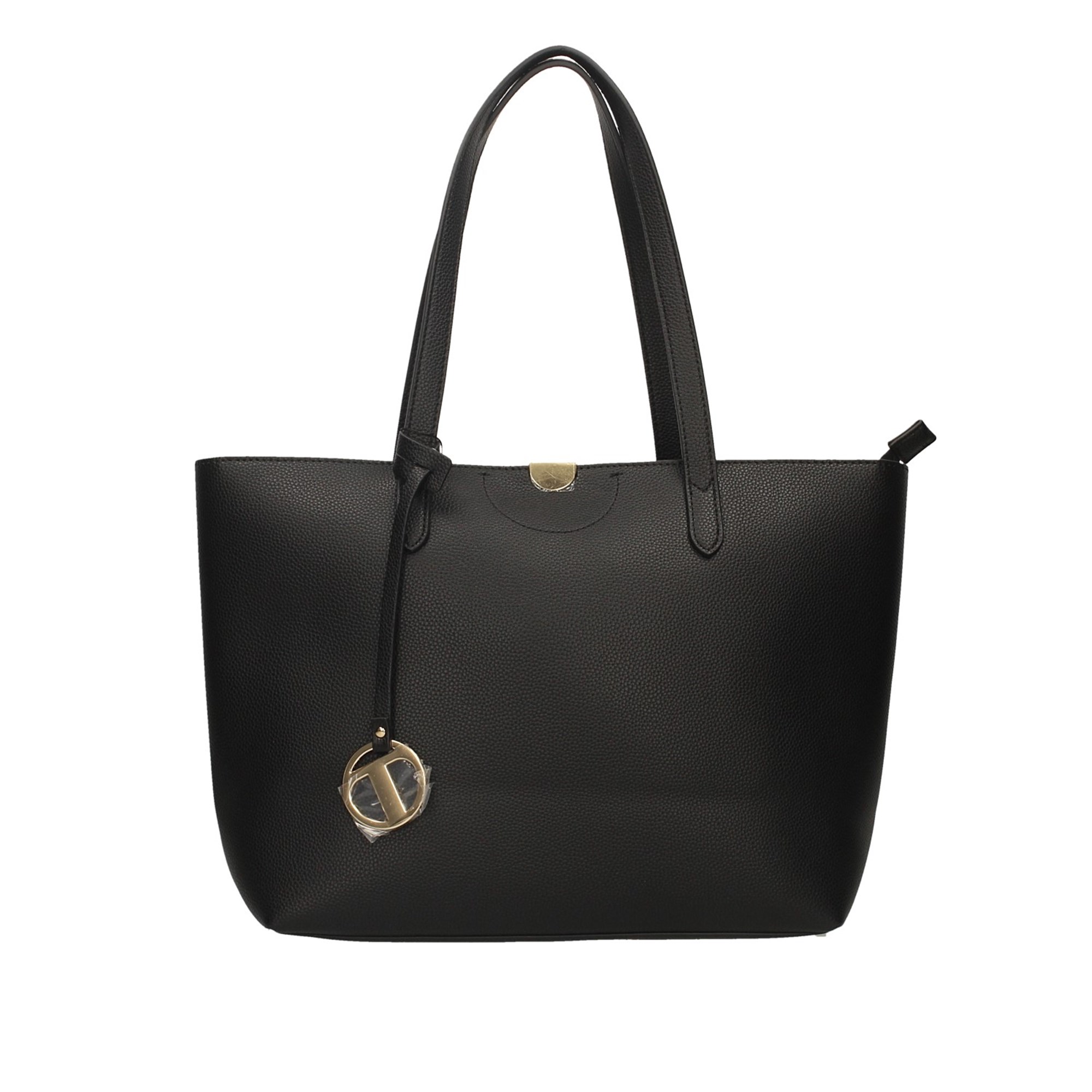 (image for) please shop online Tote Bag nera con pendente